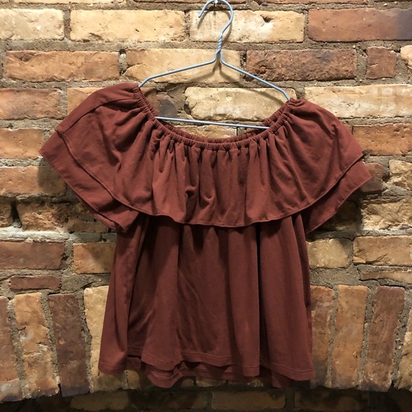 Uniqlo 2Way short sleeve ruffle off should… - Picture 2 of 6